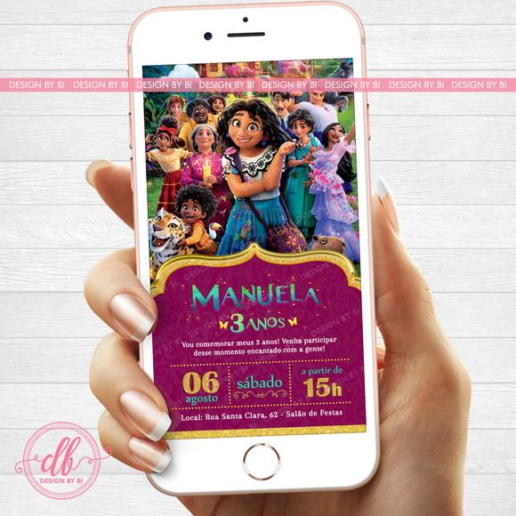 Convite Encanto Disney Digital Whatsapp Virtual