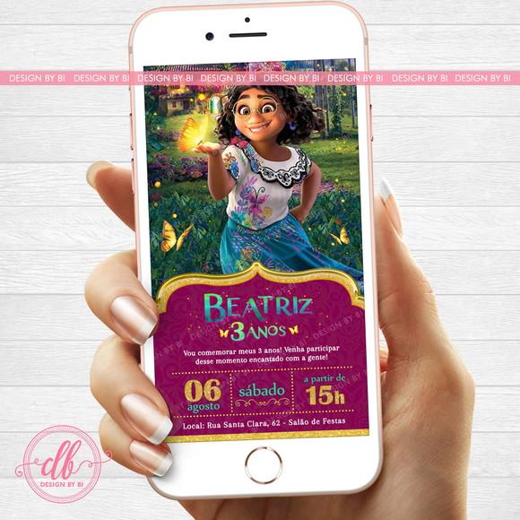 Convite Encanto Mirabel Disney Digital Whatsapp Virtual