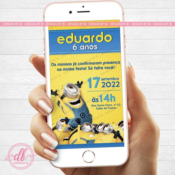 Convite Minions Digital Whatsapp