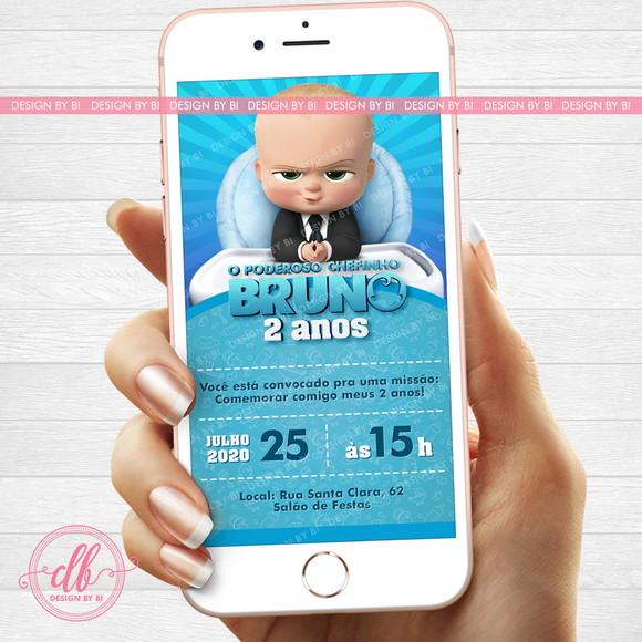 Convite o Poderoso Chefinho Digital Virtual Whatsapp
