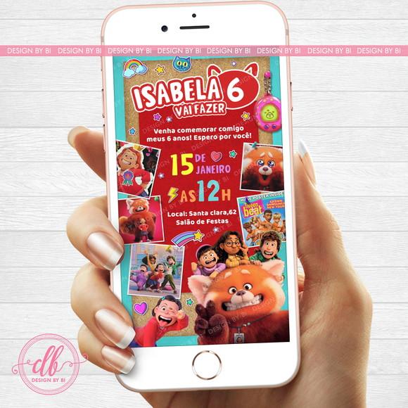 Convite Red Crescer É Uma Fera Disney Virtual Whatsapp