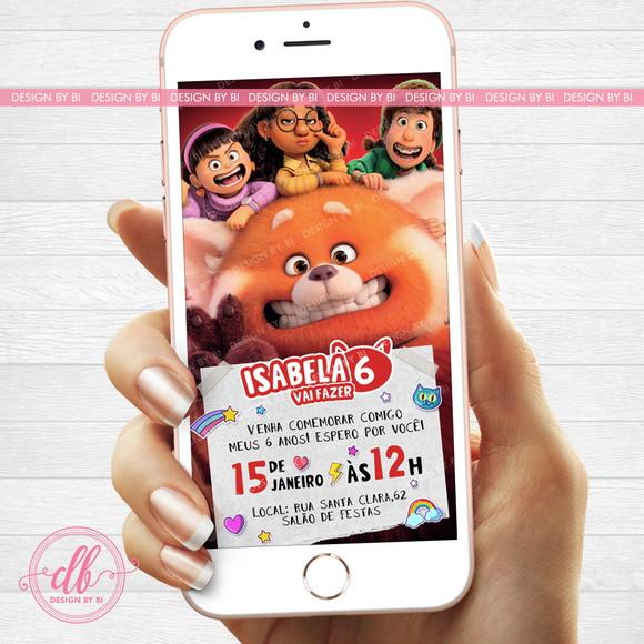 Convite Red Crescer É Uma Fera Disney Virtual Whatsapp