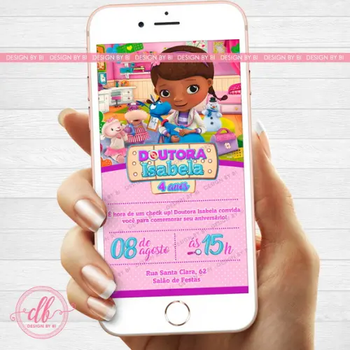 Convite Doutora Brinquedos Digital Whatsapp