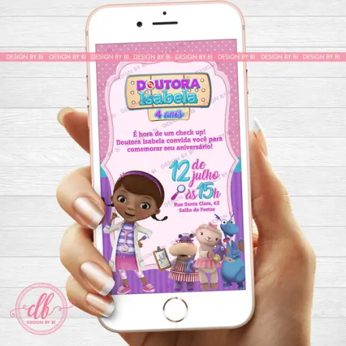 Convite Doutora Brinquedos Digital Whatsapp