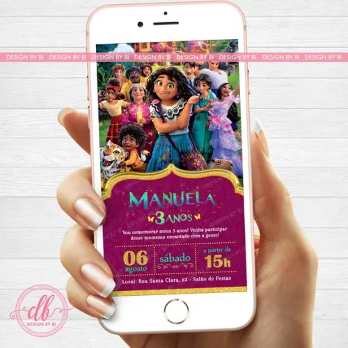 Convite Encanto Disney Digital Whatsapp Virtual