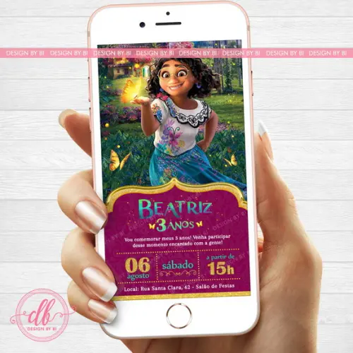 Convite Encanto Mirabel Disney Digital Whatsapp Virtual