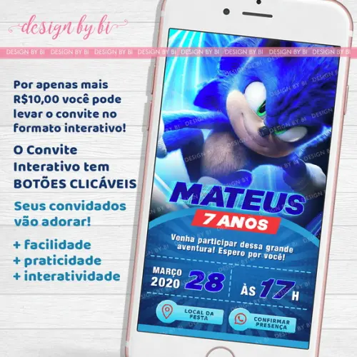 Convite Sonic Digital Virtual Whatsapp