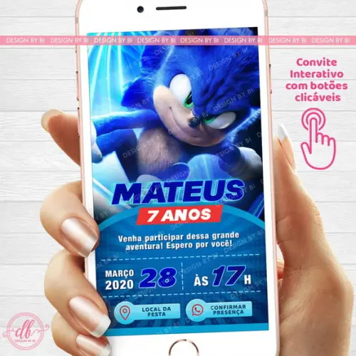 Convite Sonic Digital Virtual Whatsapp Interativo