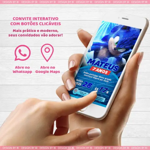 Convite Sonic Digital Virtual Whatsapp Interativo