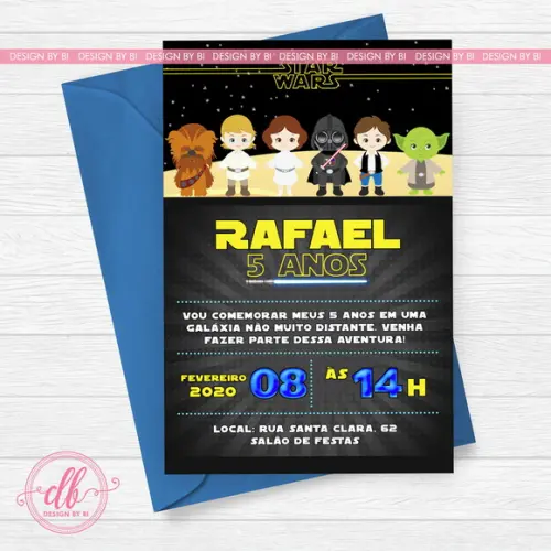 Convite Star Wars Digital Whatsapp
