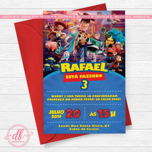 Convite Toy Story 4 Digital