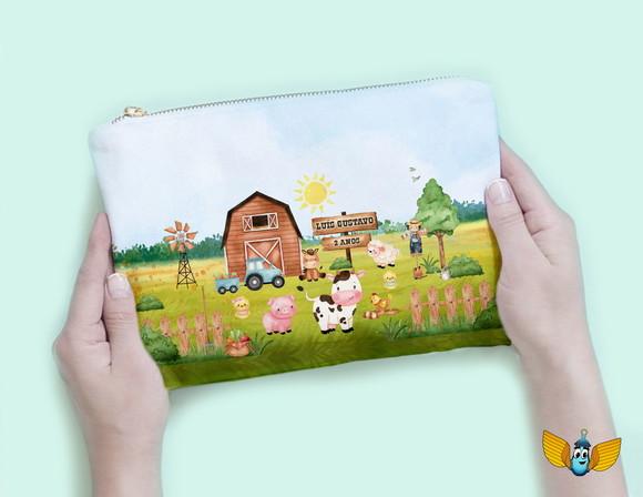 Necessaire Fazendinha Aquarela