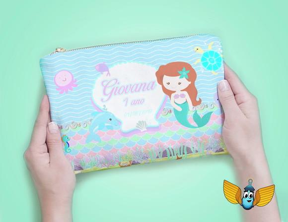 Necessaire Pequena Sereia Candy Color