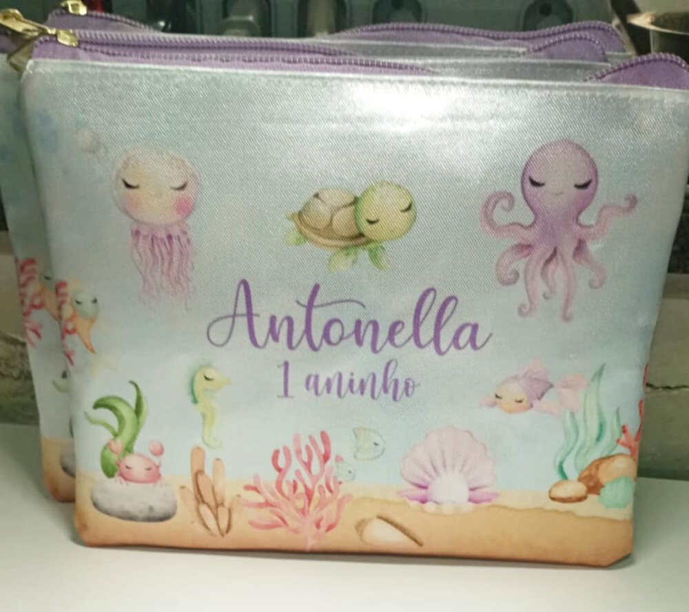 Necessaire Personalizada Fundo do Mar Meninas | Lembrancinha Fest