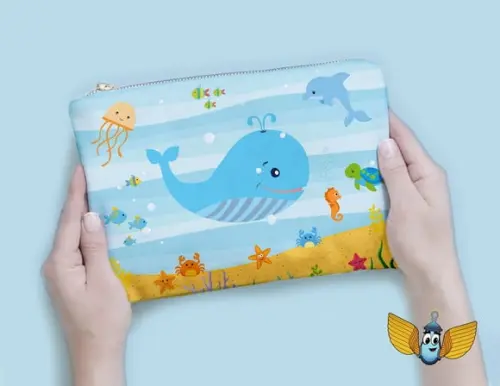 Necessaire Fundo do Mar Peixinhos