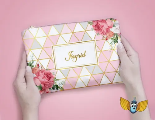 Necessaire Floral Geometrica