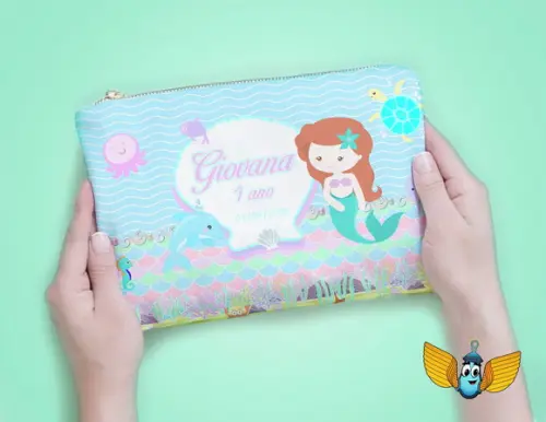Necessaire Pequena Sereia Candy Color