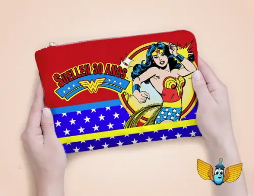 Necessaire para Aniversário Mulher Maravilha