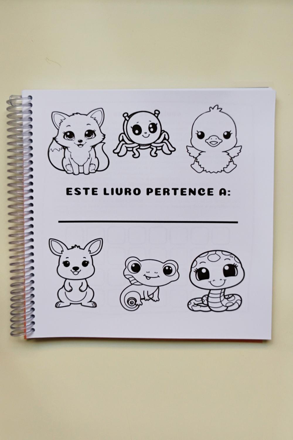 Livro de Colorir Animais - Caderno de Atividades