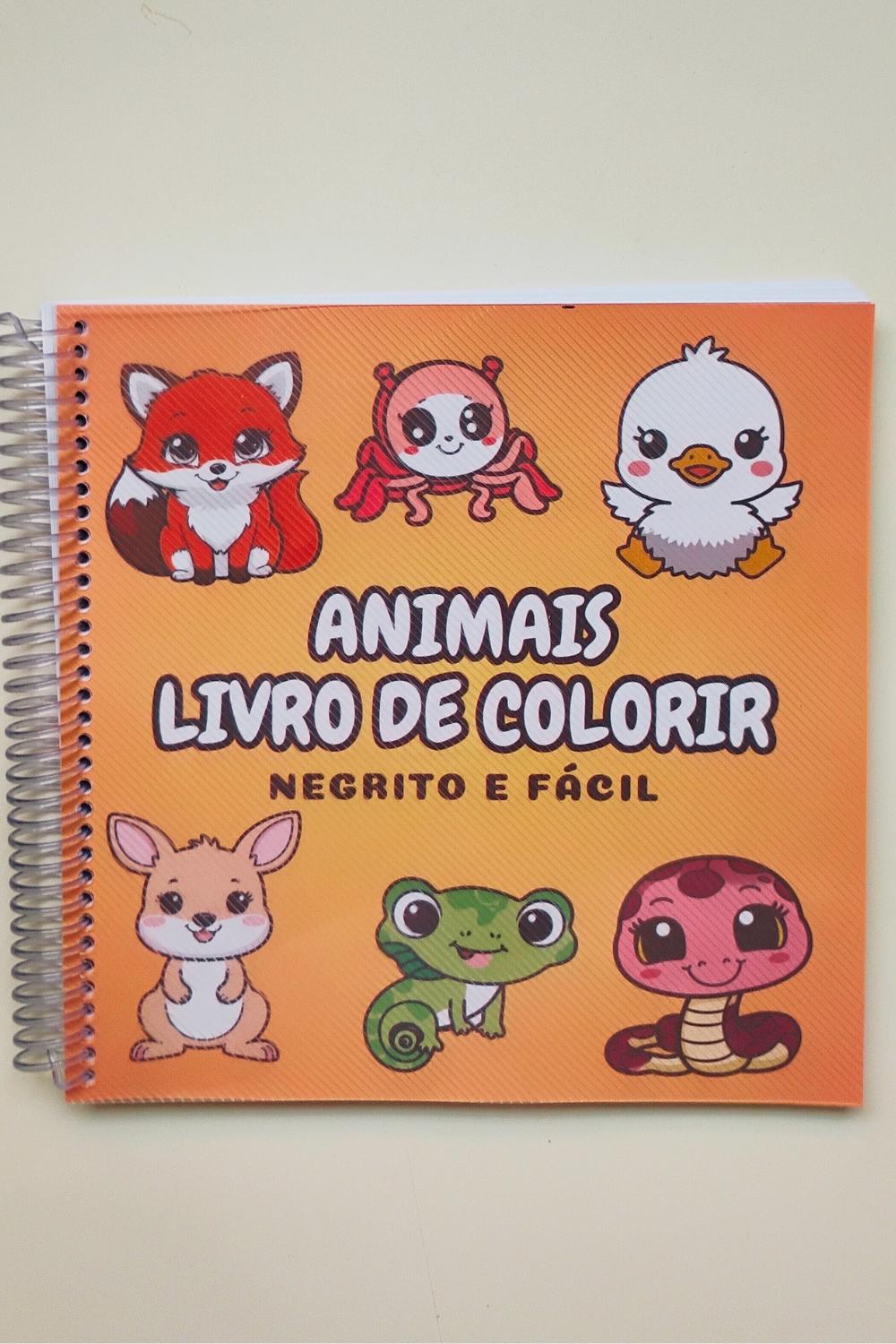 Livro de Colorir Animais - Caderno de Atividades
