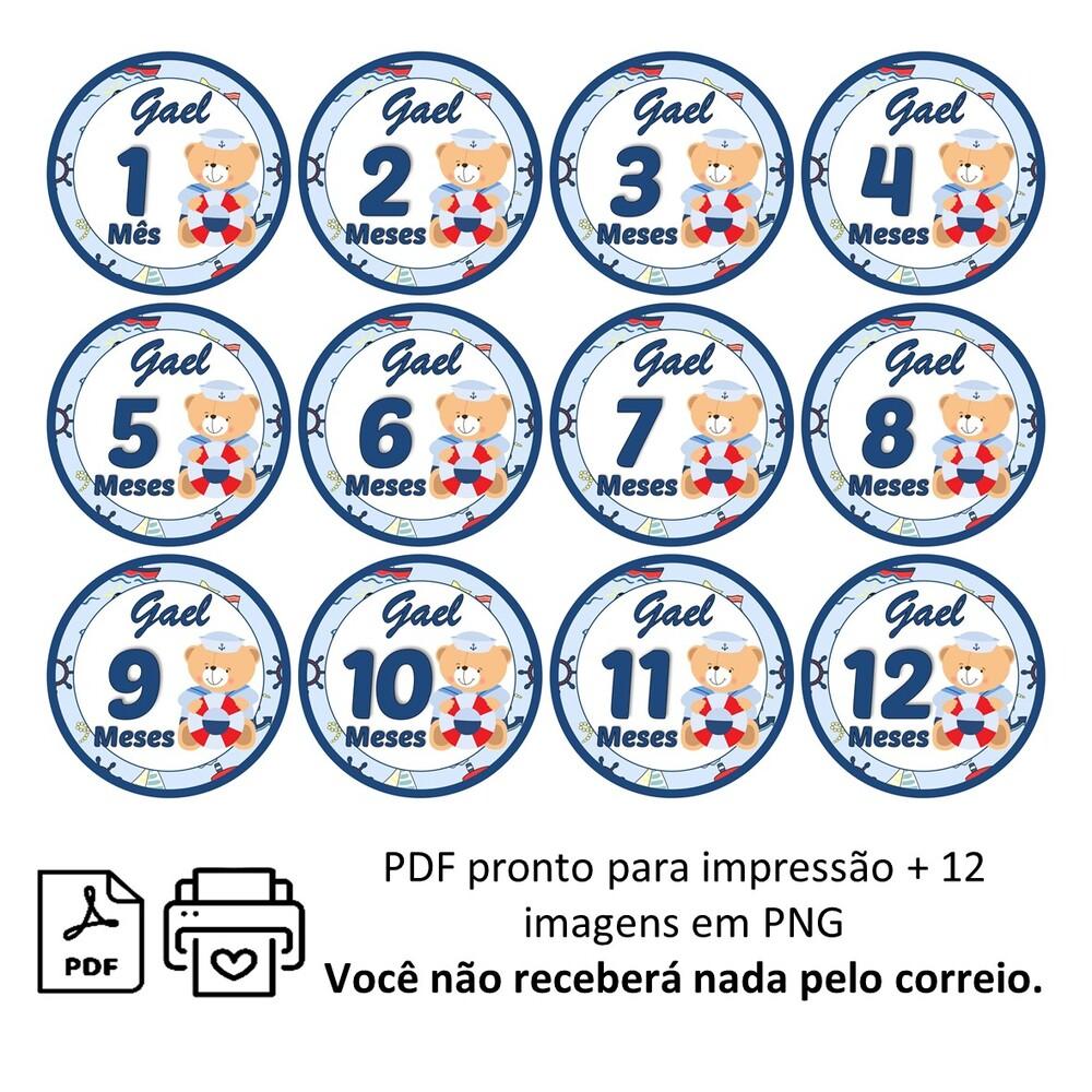 Arquivo Digital Mêsversário Ursinho Marinheiro