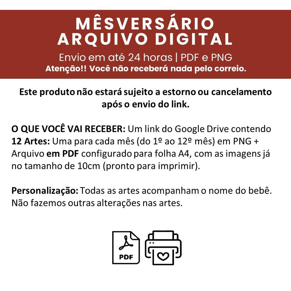Arquivo Digital Mêsversário Princesa Cores