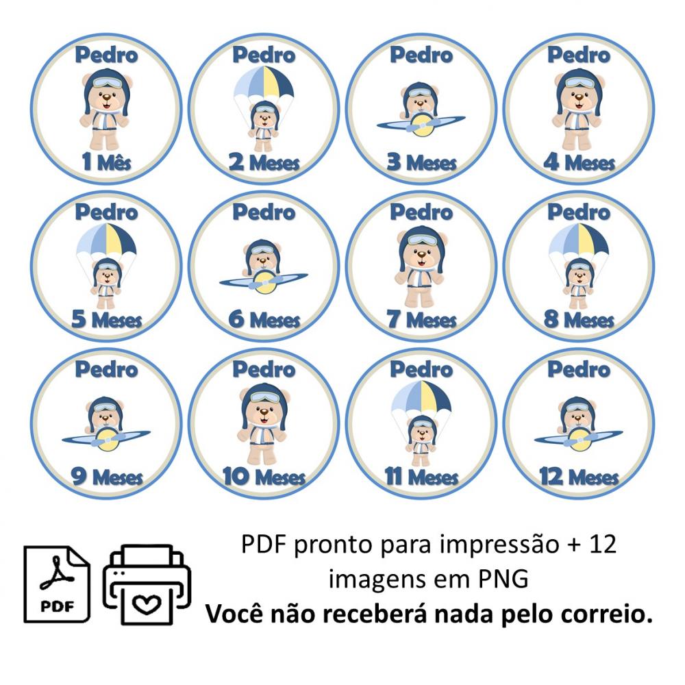 Arquivo Digital Mêsversário Ursinho Aviador