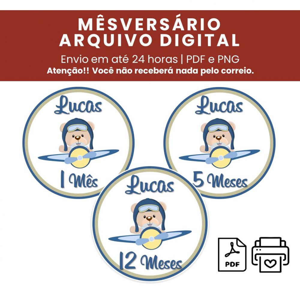 Arquivo Digital Mêsversário Ursinho Aviador