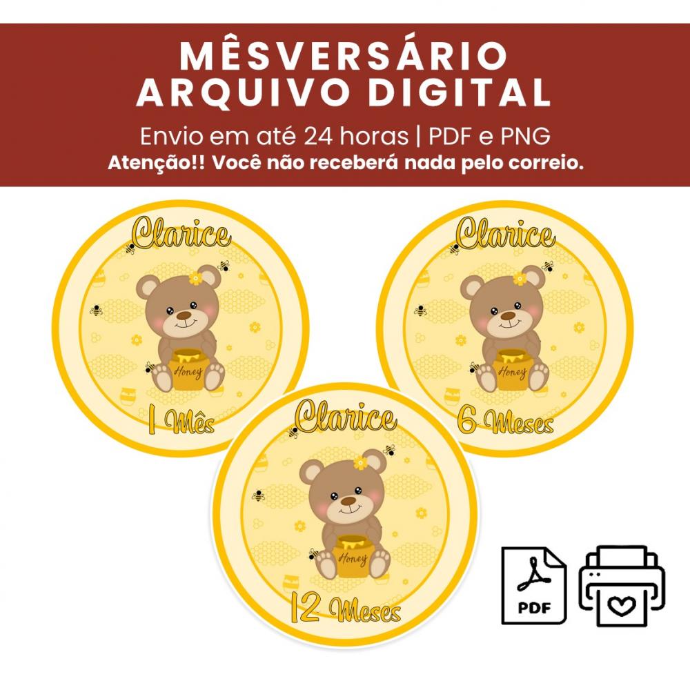 Arquivo Digital Mêsversário Ursinha Mel
