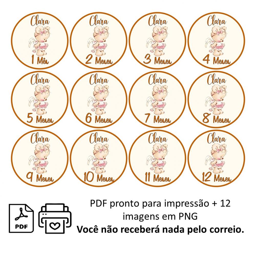 Arquivo Digital Mêsversário Ursinha Fofa