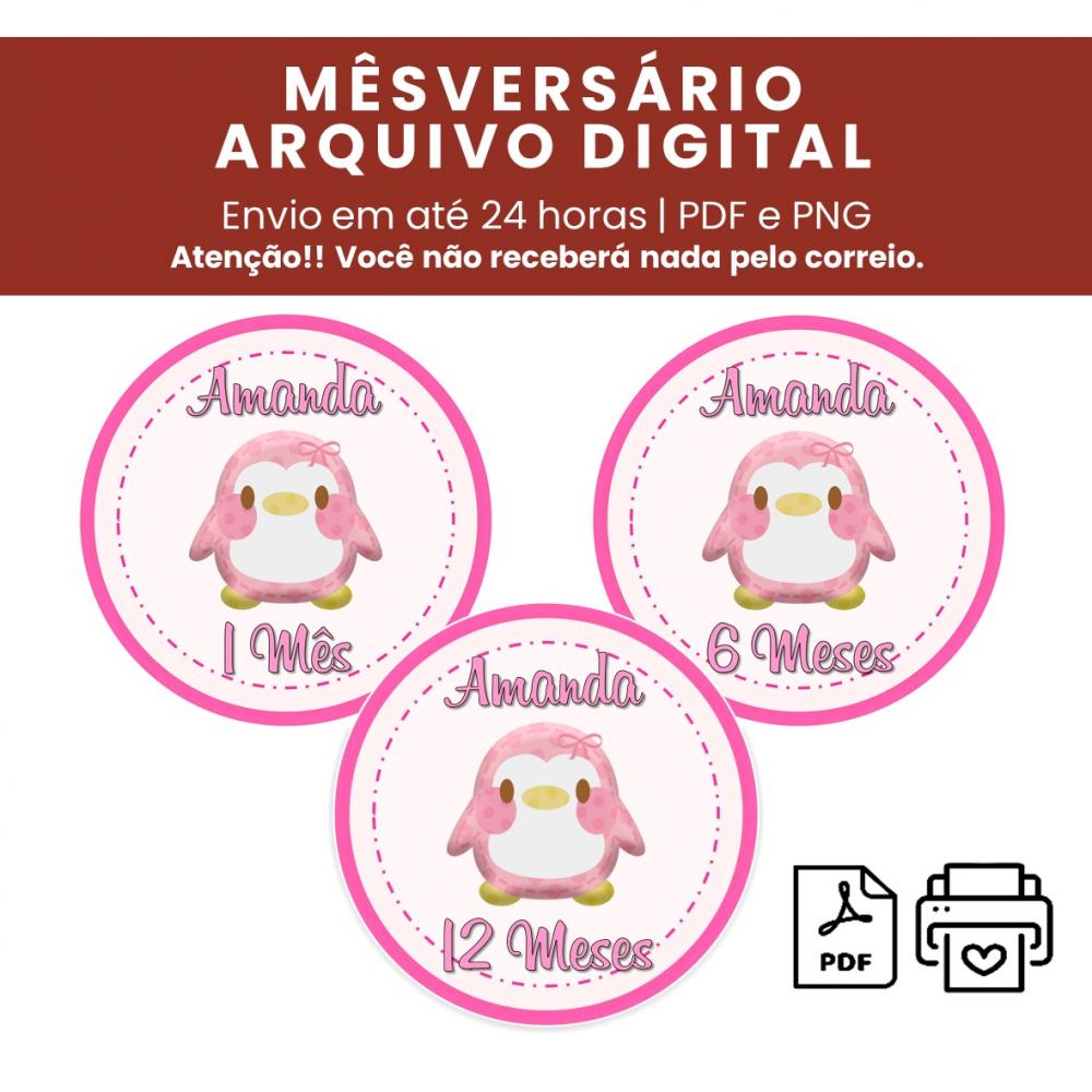 Arquivo Digital Mêsversário Pinguim Rosa