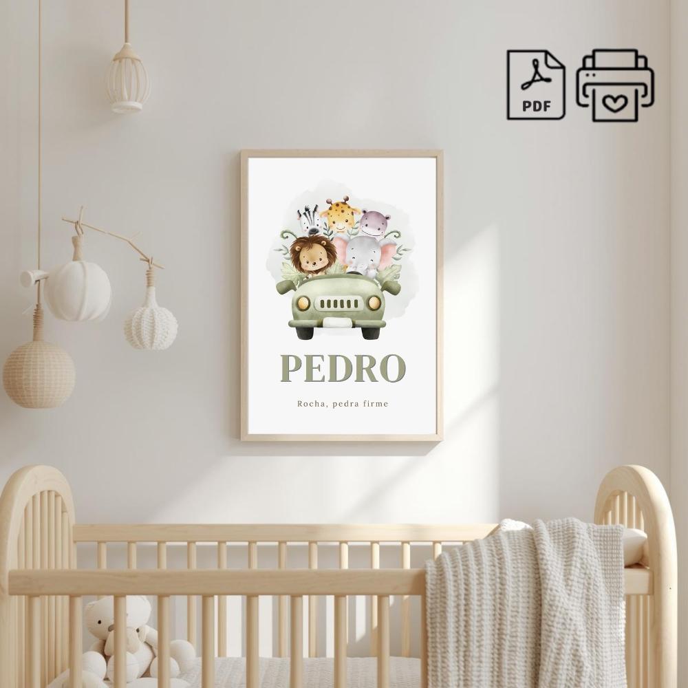 Quadro Significado do Nome Pedro Safari - Arquivo Digital