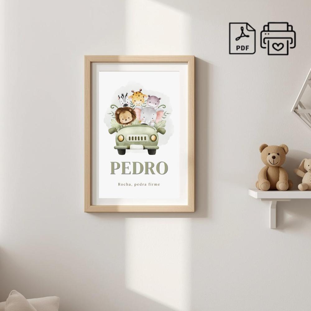 Quadro Significado do Nome Pedro Safari - Arquivo Digital