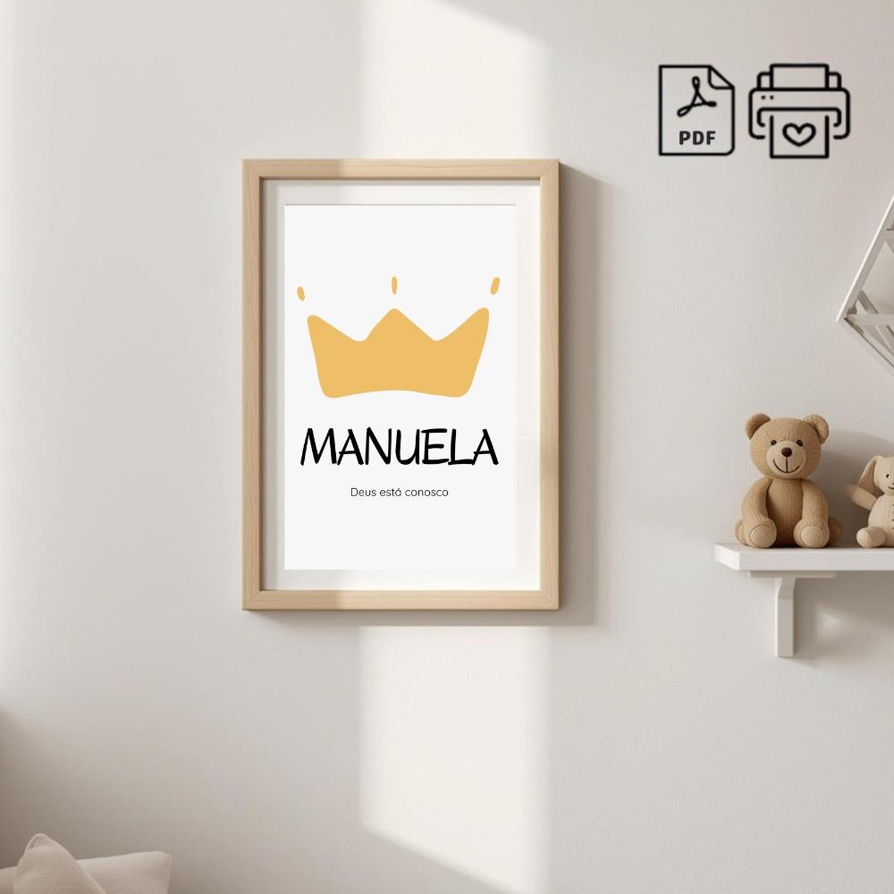 Quadro Significado do Nome Manuela Coroa - Arquivo Digital
