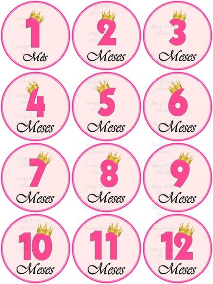 Kit de Adesivo Mêsversário Coroa Princesa