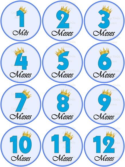 Kit de Adesivo Mêsversário Coroa Principe