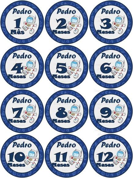 Kit de Adesivo para Body Mesversario Astronauta
