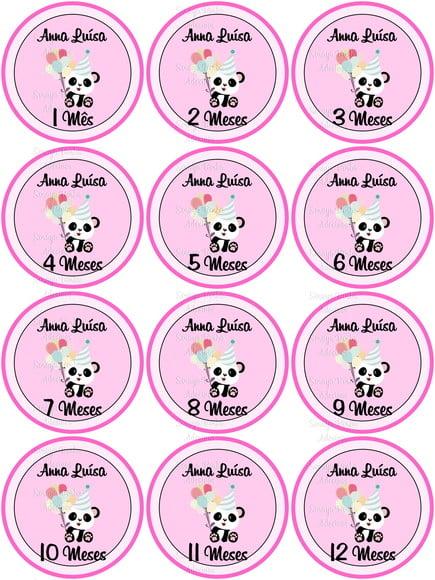 Kit Mêsversario Adesivo Pandinha