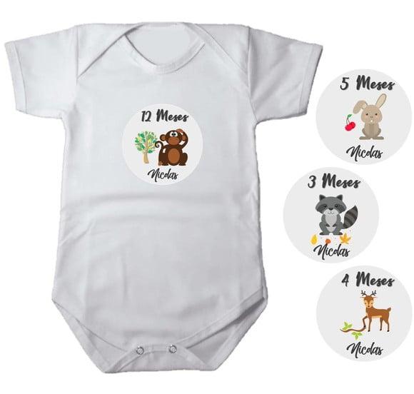 Kit de Adesivo Mêsversario Animais da Selva