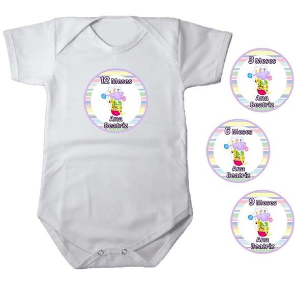 Kit de Adesivo Mesversario Animais Balão
