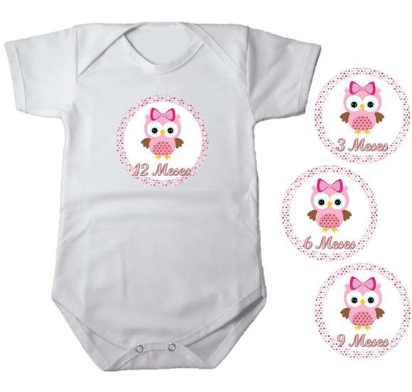 Kit de Adesivo Mêsversario Corujinha