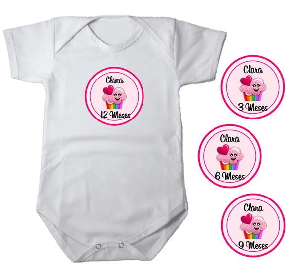 Kit de Adesivo Mêsversário Menina Cupcake