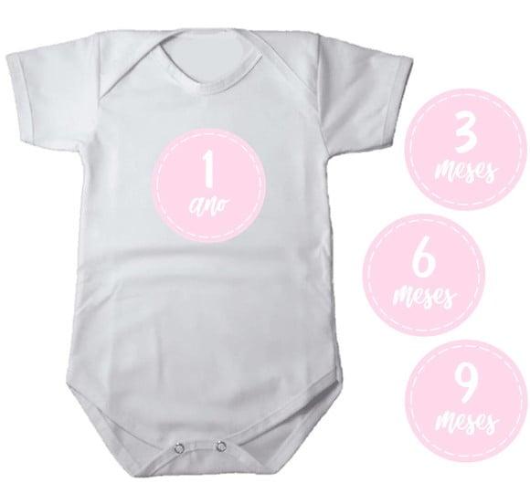 Kit de Adesivo Mêsversário Menina Album do Bebe