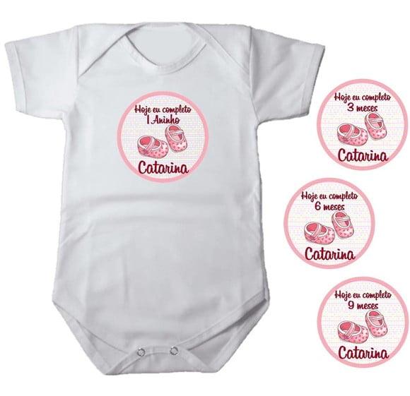 Kit de Adesivo Mêsversário Sapatinho Nomes