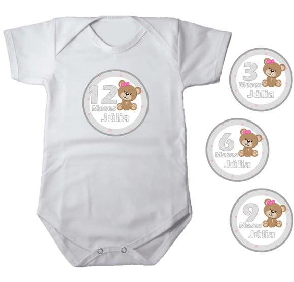 Kit de Adesivo Mêsversário Ursinha