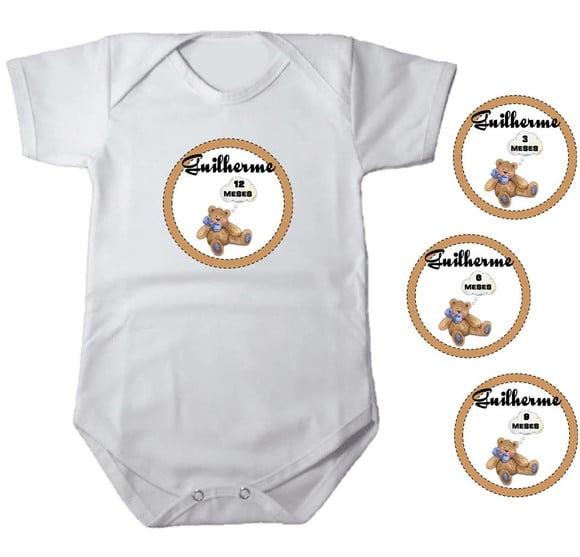 Kit de Adesivo Mêsversário Ursinho