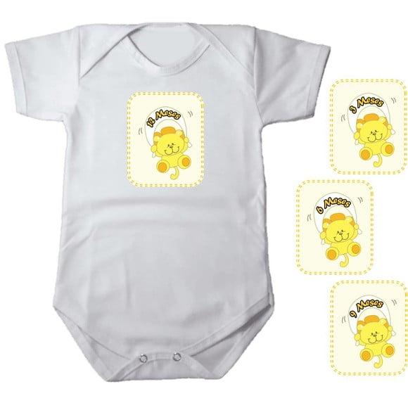 Kit de Adesivo para Body - Mêsversário Leaozinho