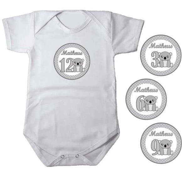 Kit de Adesivo para Body Mêsversário Coala