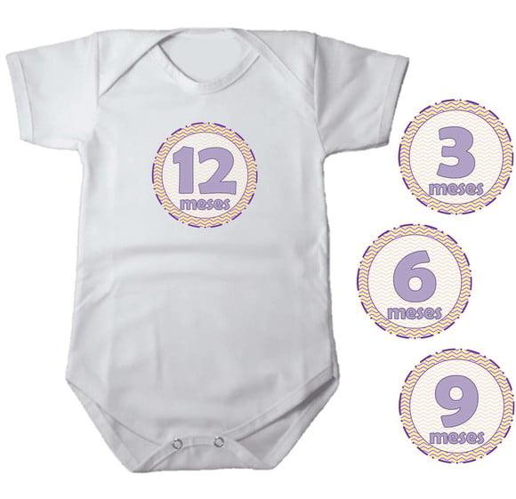 Kit de Adesivo para Body Mesversario Lilás