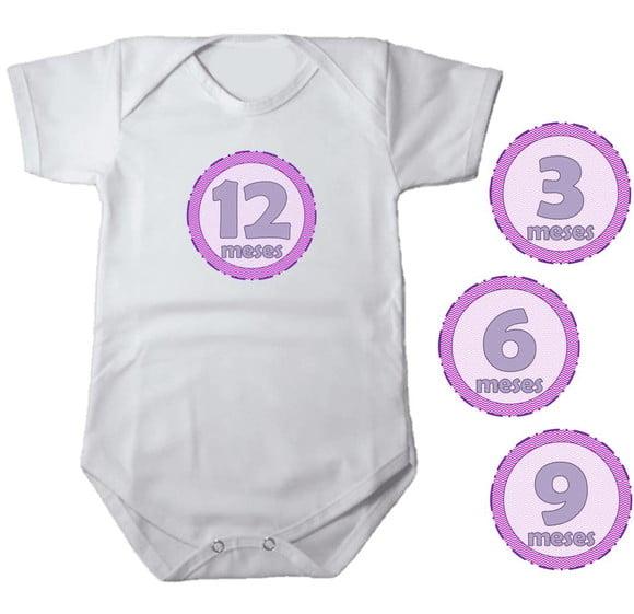 Kit de Adesivo para Body Mesversario Lilás e Pink